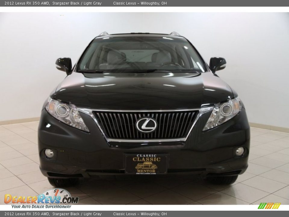 2012 Lexus RX 350 AWD Stargazer Black / Light Gray Photo #2