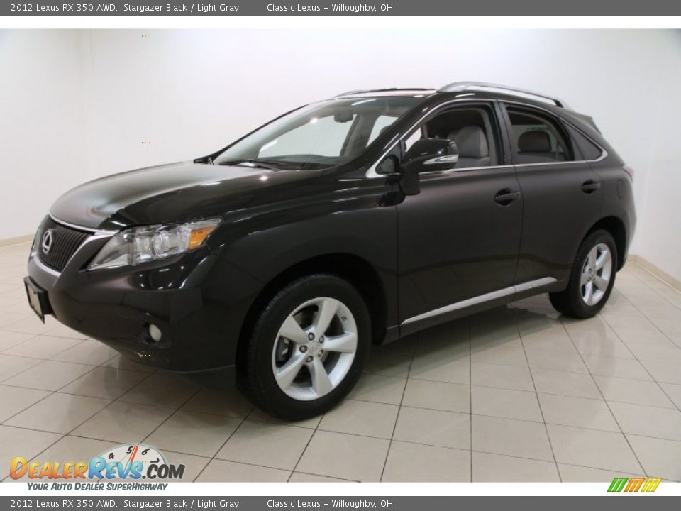 2012 Lexus RX 350 AWD Stargazer Black / Light Gray Photo #3