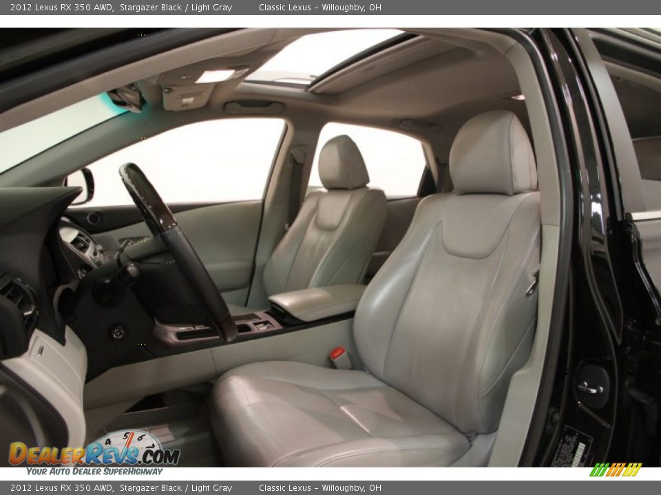 2012 Lexus RX 350 AWD Stargazer Black / Light Gray Photo #8