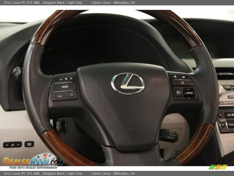 2012 Lexus RX 350 AWD Stargazer Black / Light Gray Photo #9