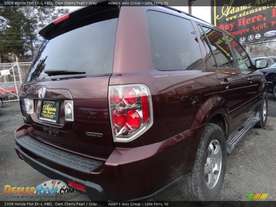 2008 Honda Pilot EX-L 4WD Dark Cherry Pearl / Gray Photo #4