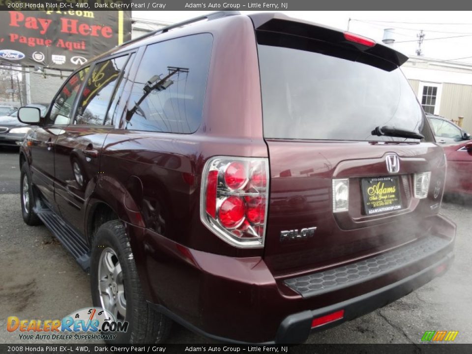 2008 Honda Pilot EX-L 4WD Dark Cherry Pearl / Gray Photo #5
