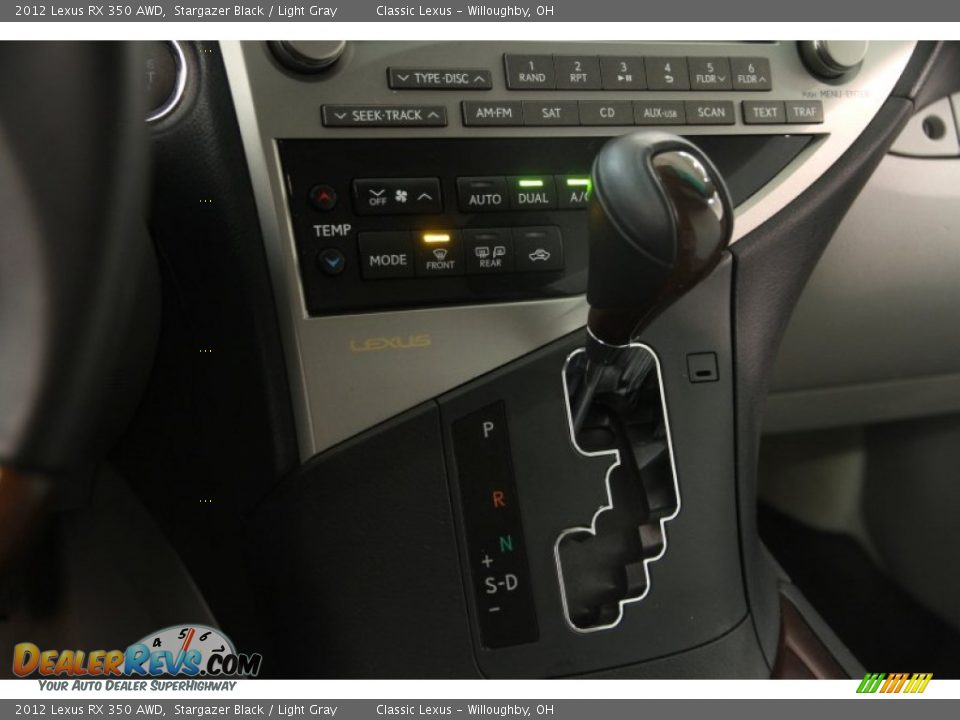 2012 Lexus RX 350 AWD Stargazer Black / Light Gray Photo #13