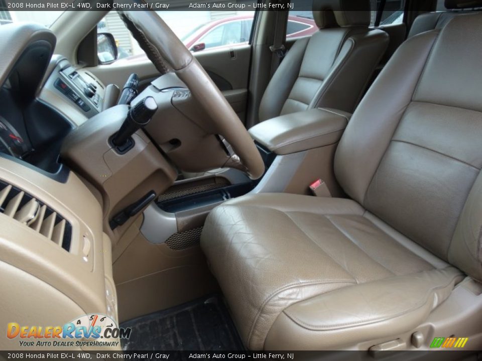2008 Honda Pilot EX-L 4WD Dark Cherry Pearl / Gray Photo #7