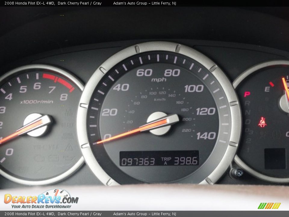 2008 Honda Pilot EX-L 4WD Dark Cherry Pearl / Gray Photo #9