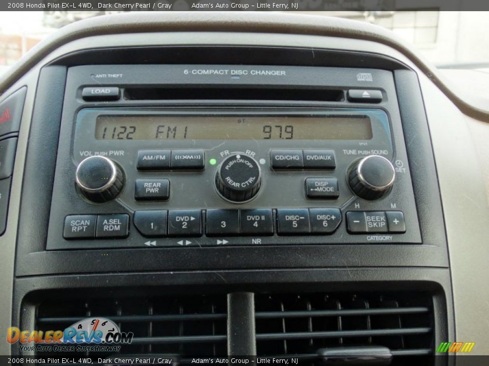 2008 Honda Pilot EX-L 4WD Dark Cherry Pearl / Gray Photo #10