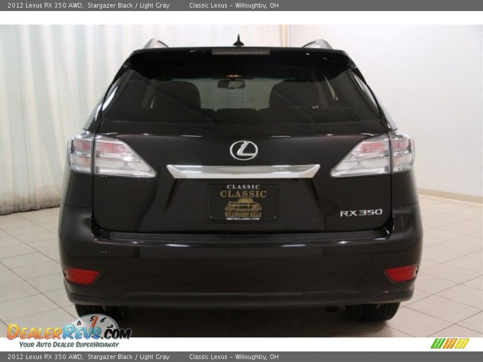 2012 Lexus RX 350 AWD Stargazer Black / Light Gray Photo #20