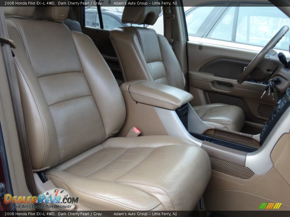 2008 Honda Pilot EX-L 4WD Dark Cherry Pearl / Gray Photo #13