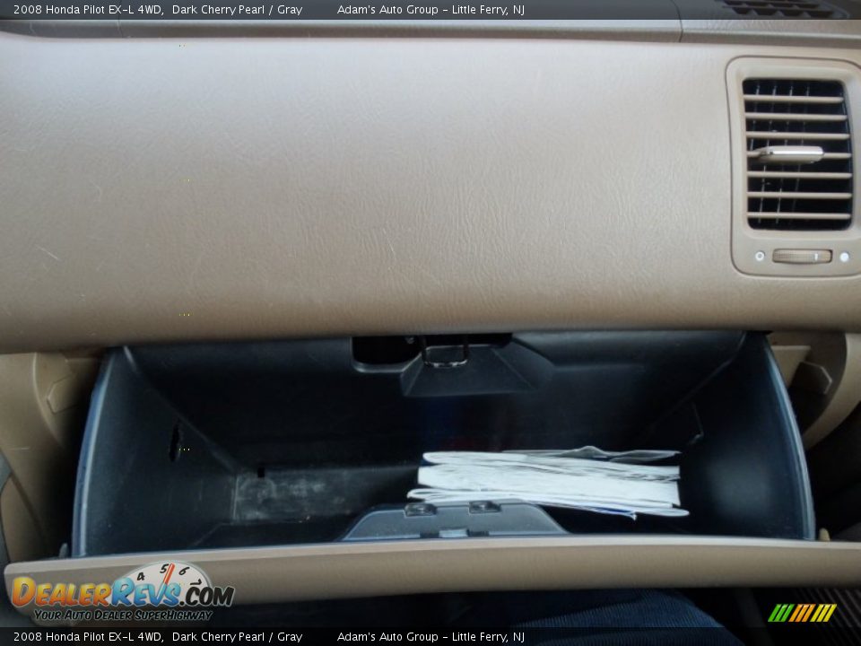 2008 Honda Pilot EX-L 4WD Dark Cherry Pearl / Gray Photo #14