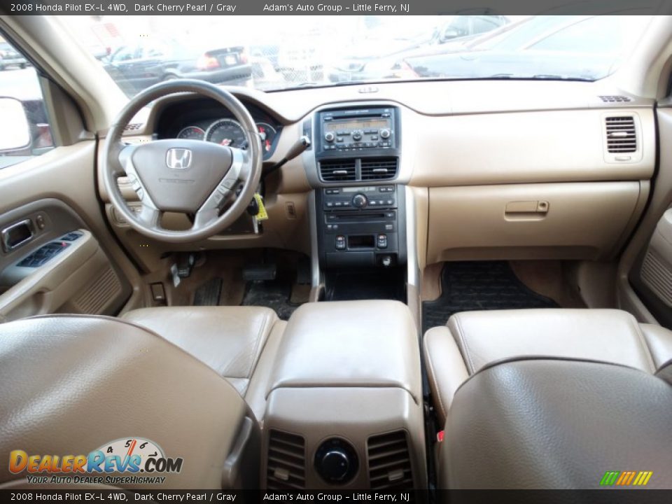 2008 Honda Pilot EX-L 4WD Dark Cherry Pearl / Gray Photo #19