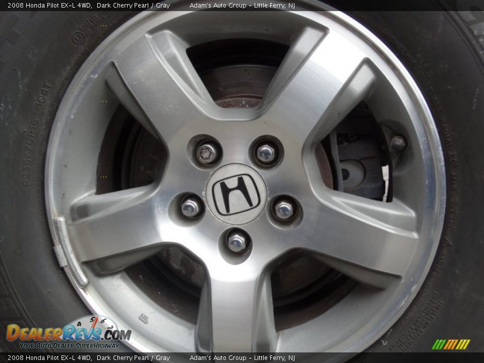 2008 Honda Pilot EX-L 4WD Dark Cherry Pearl / Gray Photo #25