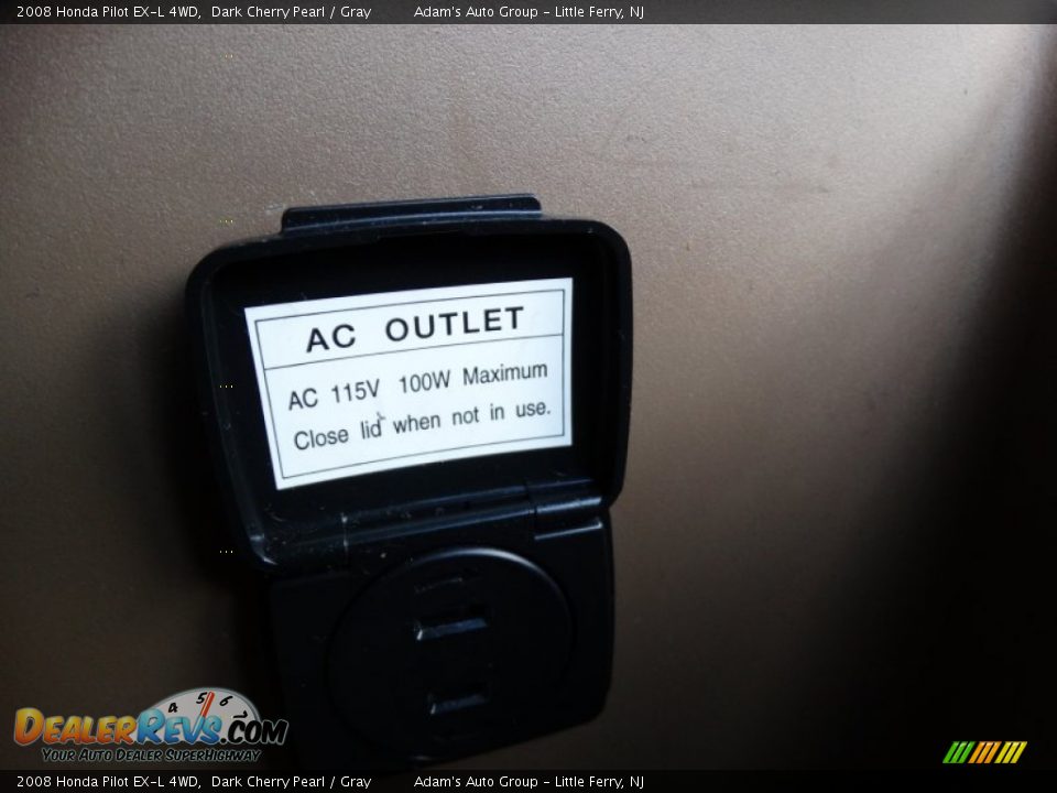 2008 Honda Pilot EX-L 4WD Dark Cherry Pearl / Gray Photo #29