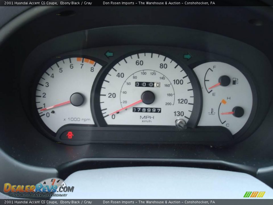2001 Hyundai Accent GS Coupe Ebony Black / Gray Photo #29