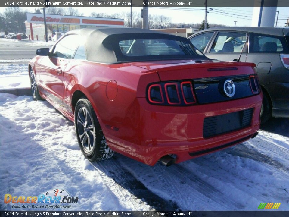 2014 Ford Mustang V6 Premium Convertible Race Red / Medium Stone Photo #4
