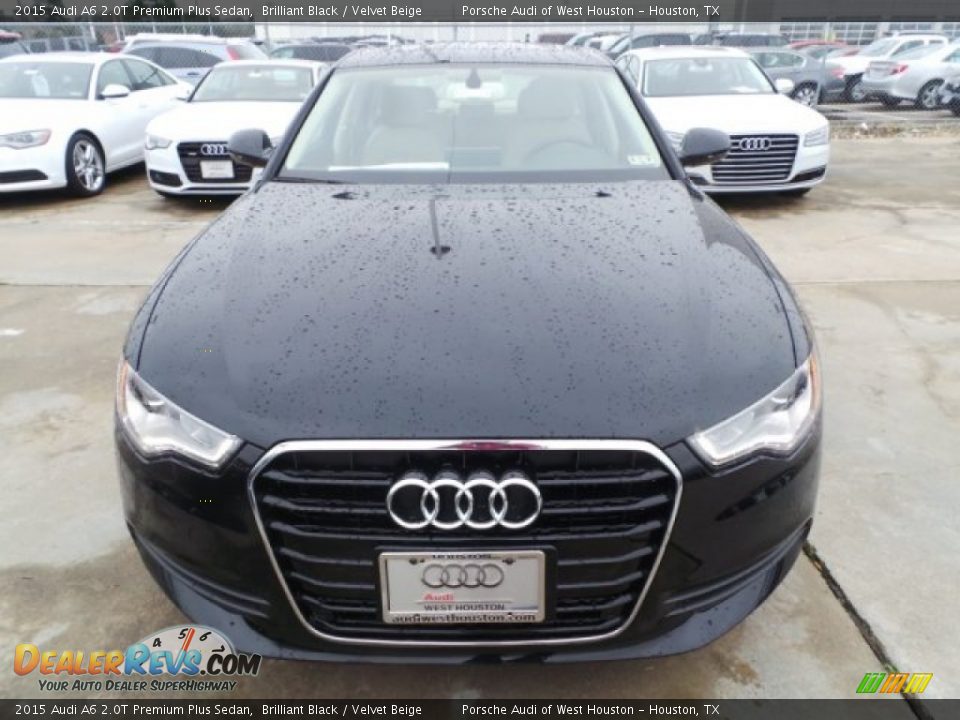 2015 Audi A6 2.0T Premium Plus Sedan Brilliant Black / Velvet Beige Photo #2