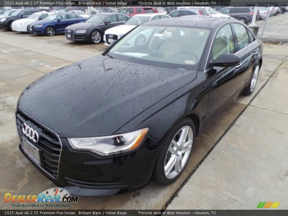 2015 Audi A6 2.0T Premium Plus Sedan Brilliant Black / Velvet Beige Photo #3