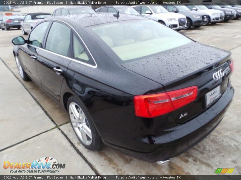 2015 Audi A6 2.0T Premium Plus Sedan Brilliant Black / Velvet Beige Photo #5
