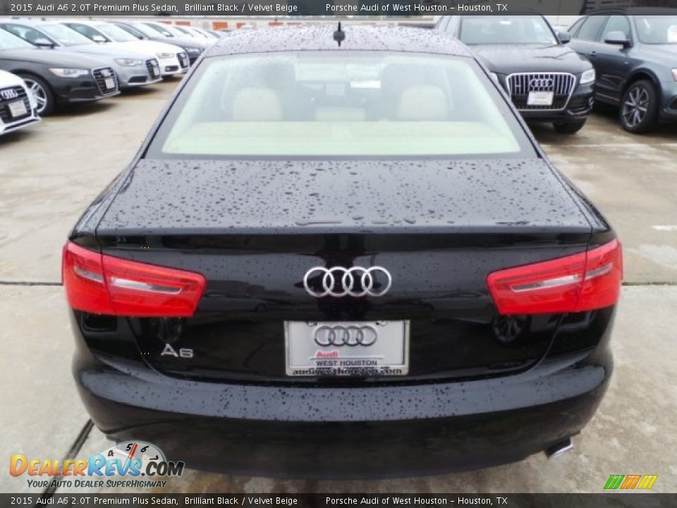 2015 Audi A6 2.0T Premium Plus Sedan Brilliant Black / Velvet Beige Photo #6