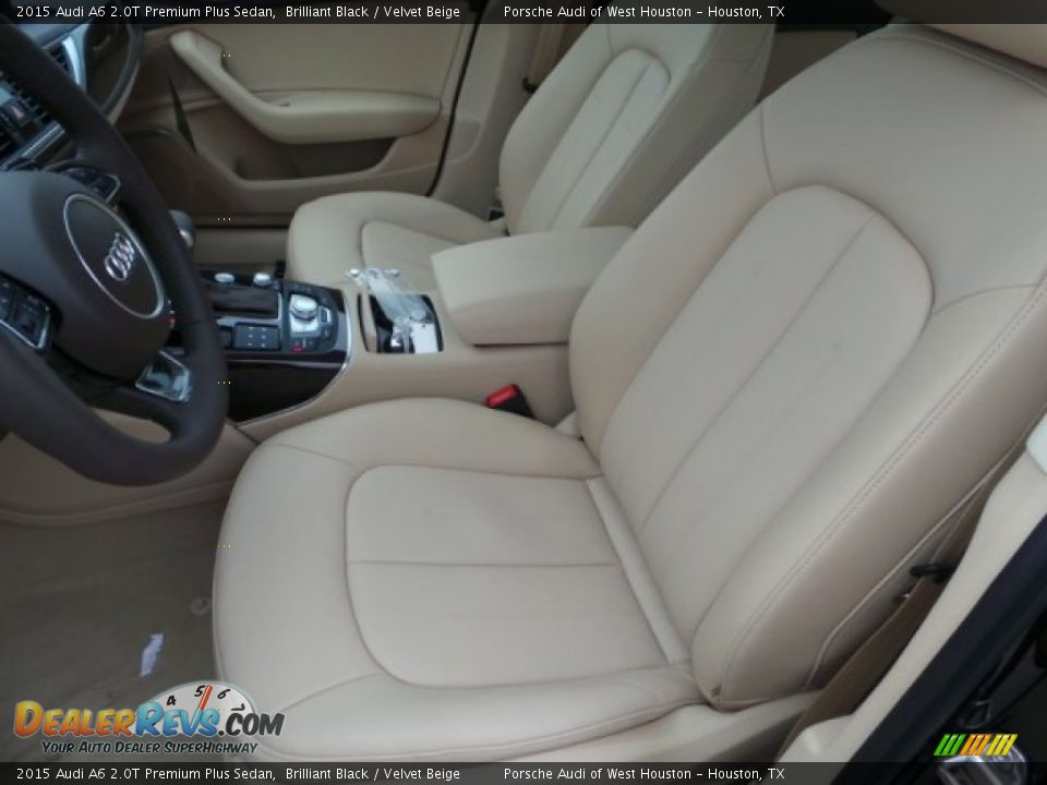 2015 Audi A6 2.0T Premium Plus Sedan Brilliant Black / Velvet Beige Photo #12