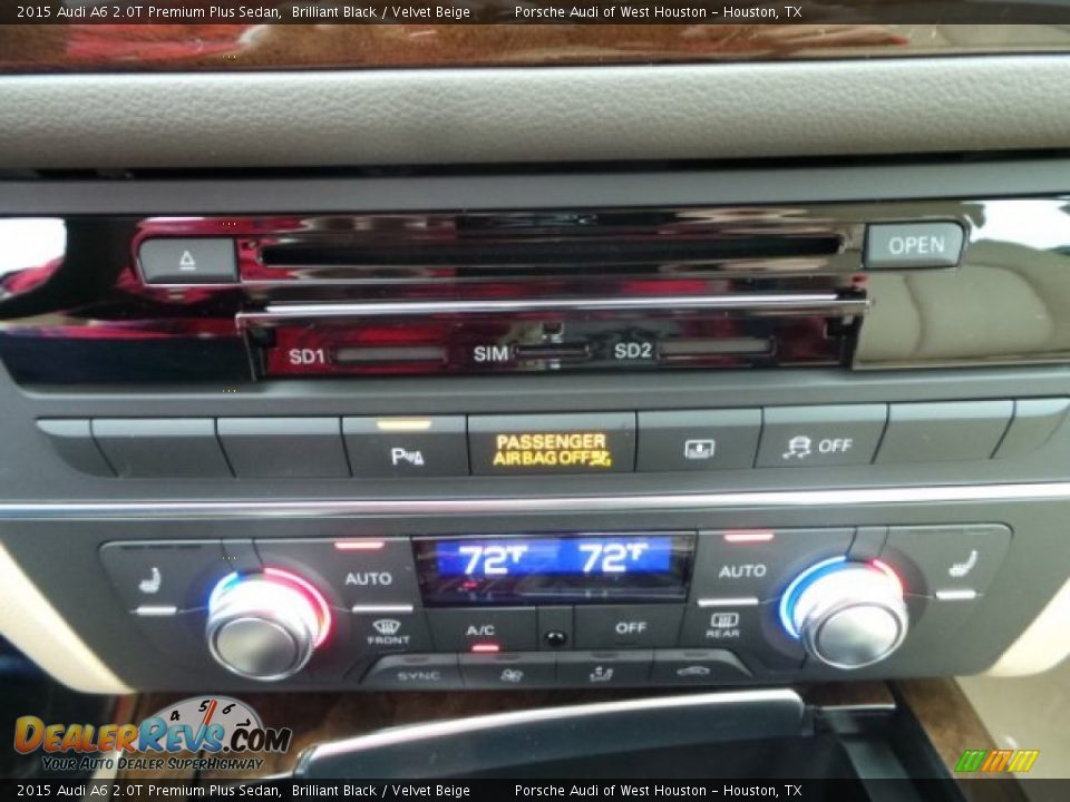 2015 Audi A6 2.0T Premium Plus Sedan Brilliant Black / Velvet Beige Photo #20