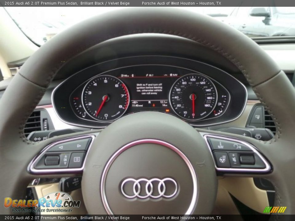 2015 Audi A6 2.0T Premium Plus Sedan Brilliant Black / Velvet Beige Photo #22