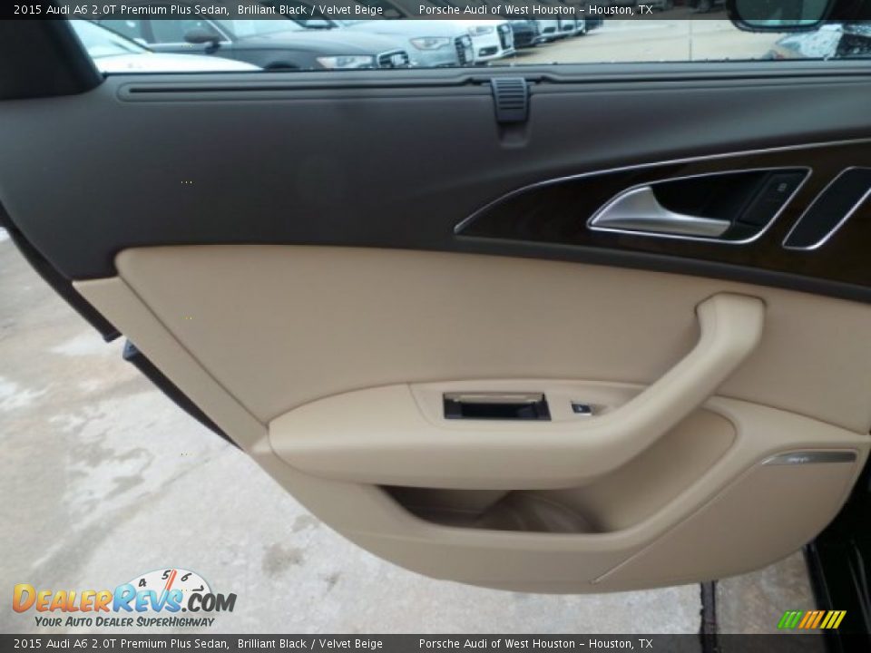 2015 Audi A6 2.0T Premium Plus Sedan Brilliant Black / Velvet Beige Photo #24