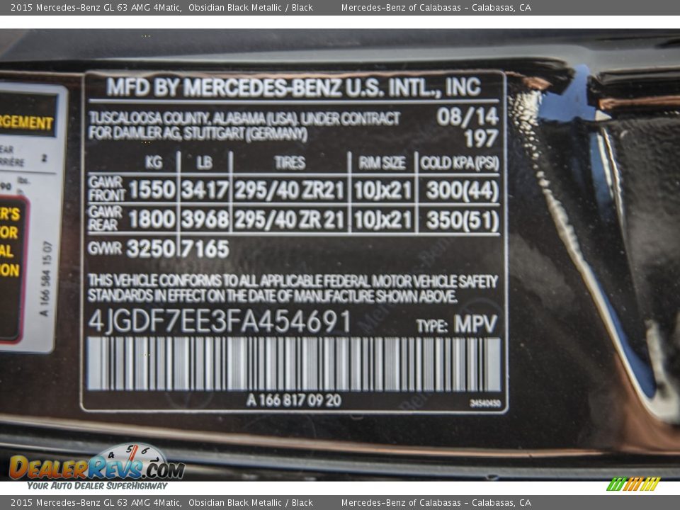 2015 Mercedes-Benz GL 63 AMG 4Matic Obsidian Black Metallic / Black Photo #7