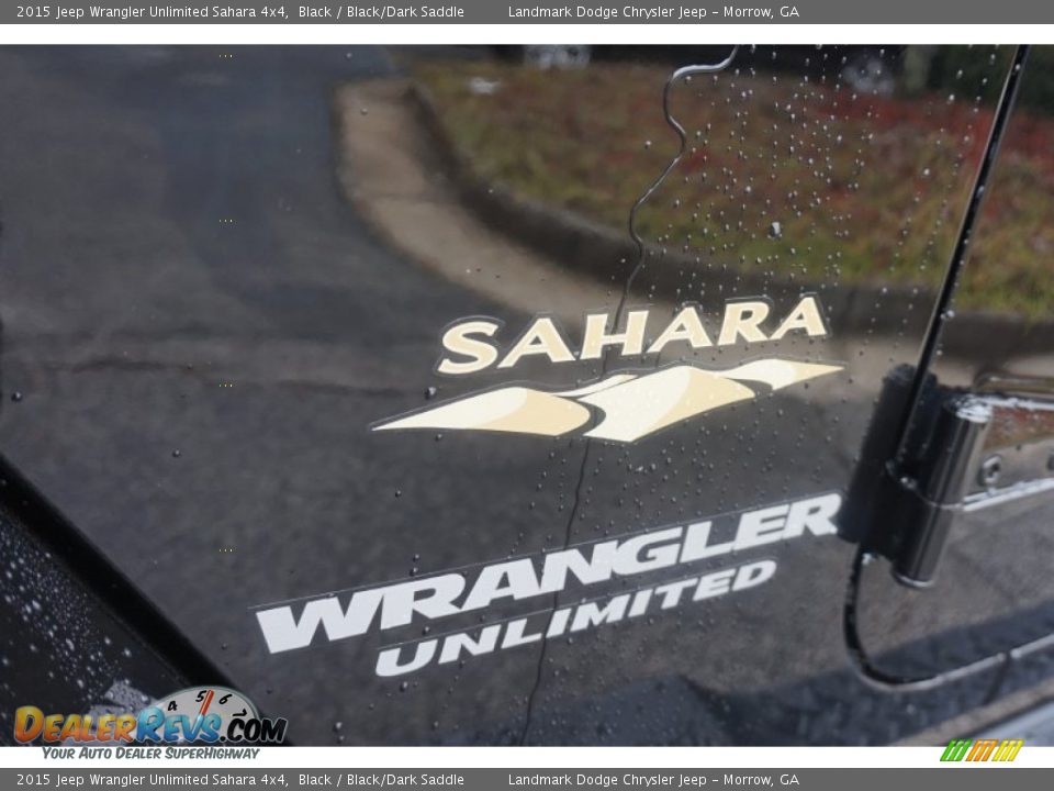 2015 Jeep Wrangler Unlimited Sahara 4x4 Black / Black/Dark Saddle Photo #6