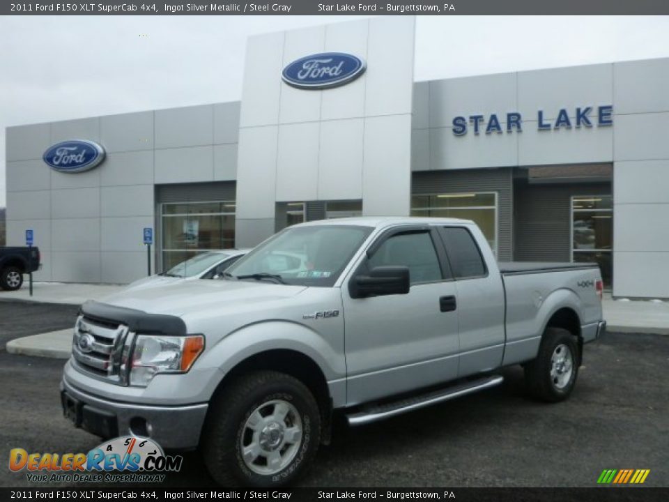 2011 Ford F150 XLT SuperCab 4x4 Ingot Silver Metallic / Steel Gray Photo #1