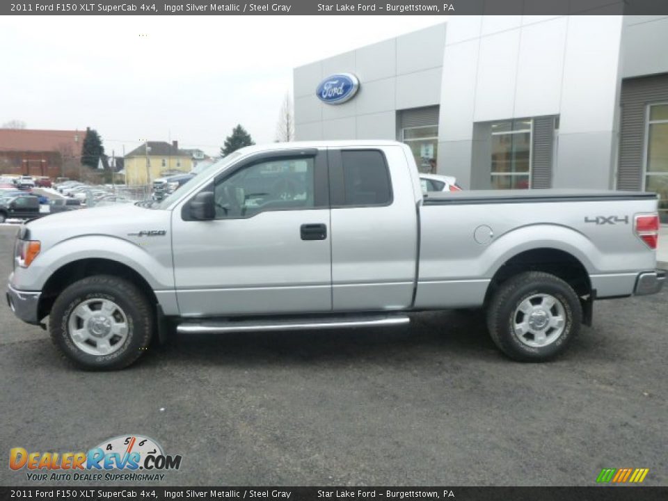 2011 Ford F150 XLT SuperCab 4x4 Ingot Silver Metallic / Steel Gray Photo #2