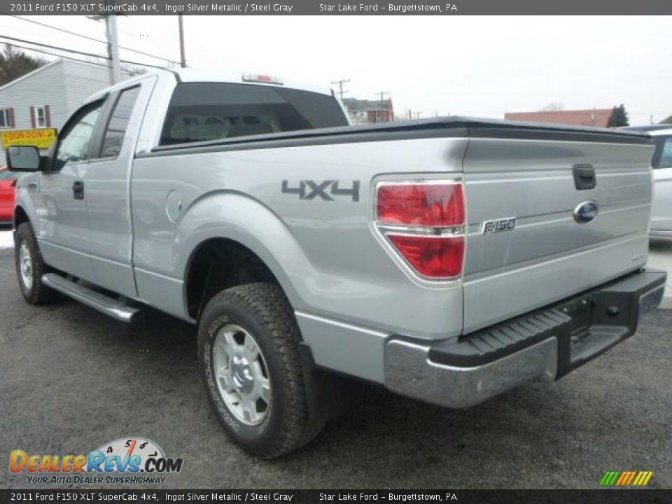 2011 Ford F150 XLT SuperCab 4x4 Ingot Silver Metallic / Steel Gray Photo #3