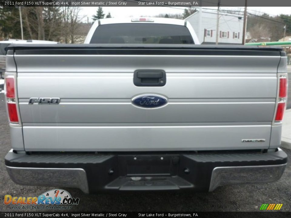 2011 Ford F150 XLT SuperCab 4x4 Ingot Silver Metallic / Steel Gray Photo #4