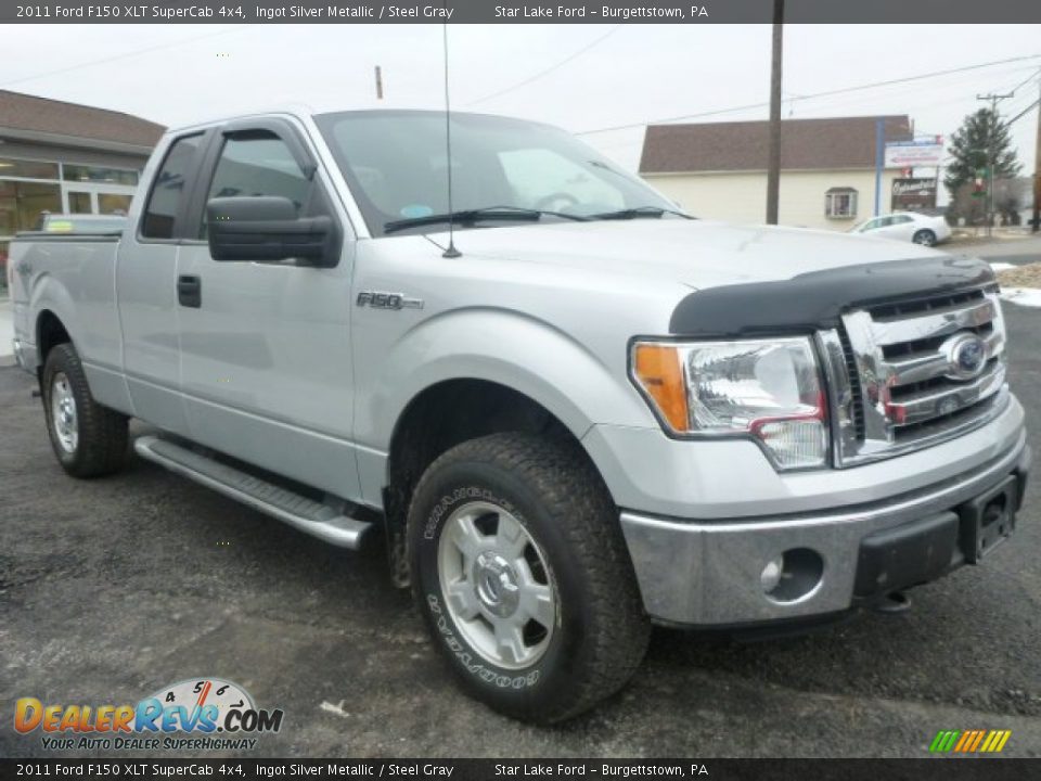 2011 Ford F150 XLT SuperCab 4x4 Ingot Silver Metallic / Steel Gray Photo #7