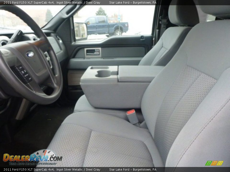 2011 Ford F150 XLT SuperCab 4x4 Ingot Silver Metallic / Steel Gray Photo #10