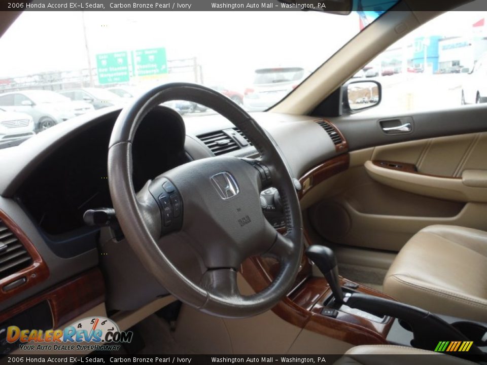 2006 Honda Accord EX-L Sedan Carbon Bronze Pearl / Ivory Photo #12