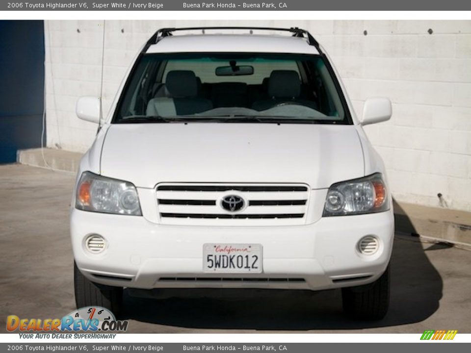 2006 Toyota Highlander V6 Super White / Ivory Beige Photo #7