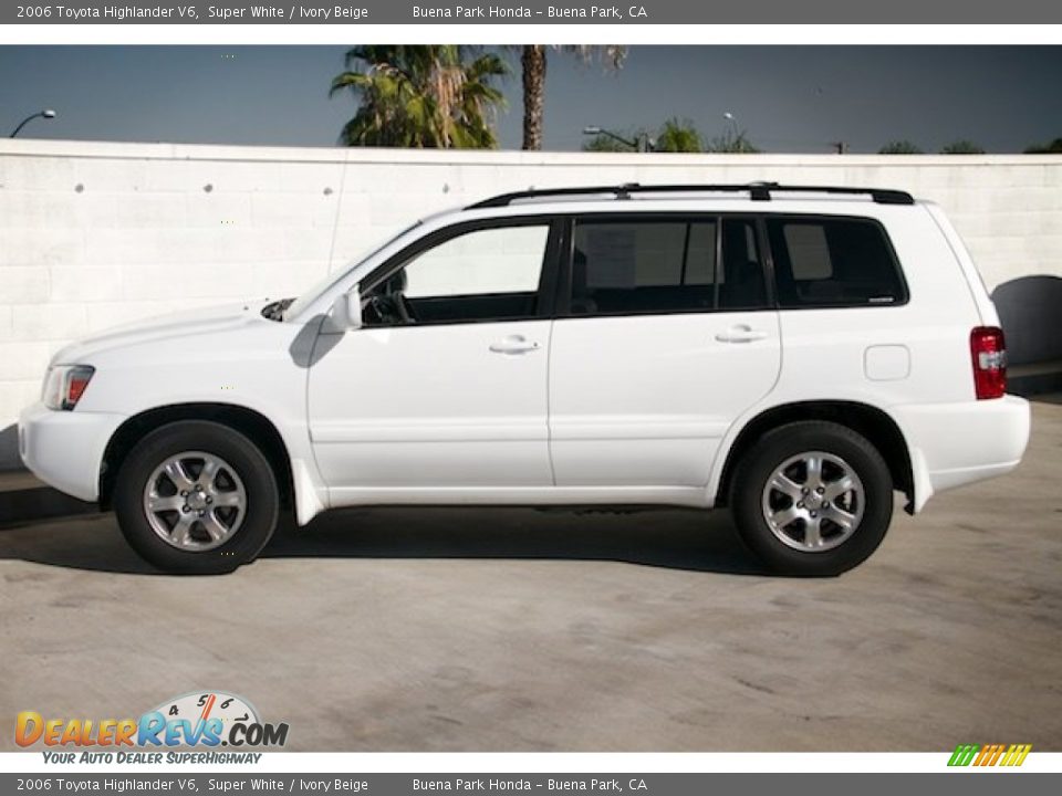 2006 Toyota Highlander V6 Super White / Ivory Beige Photo #10