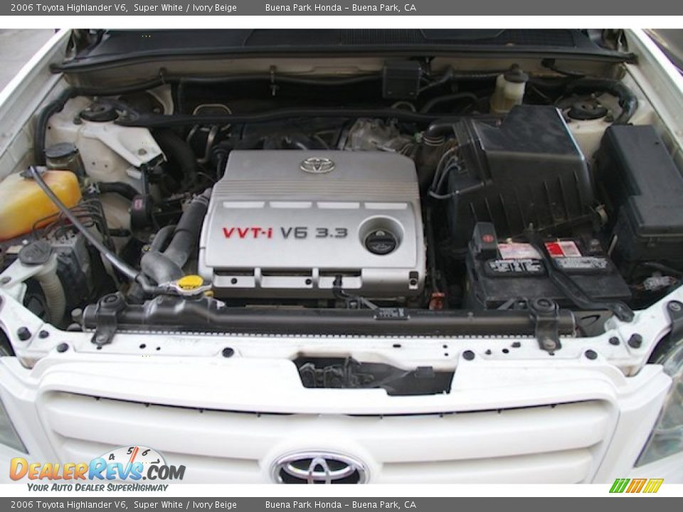 2006 Toyota Highlander V6 Super White / Ivory Beige Photo #27