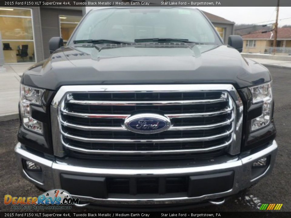 2015 Ford F150 XLT SuperCrew 4x4 Tuxedo Black Metallic / Medium Earth Gray Photo #8
