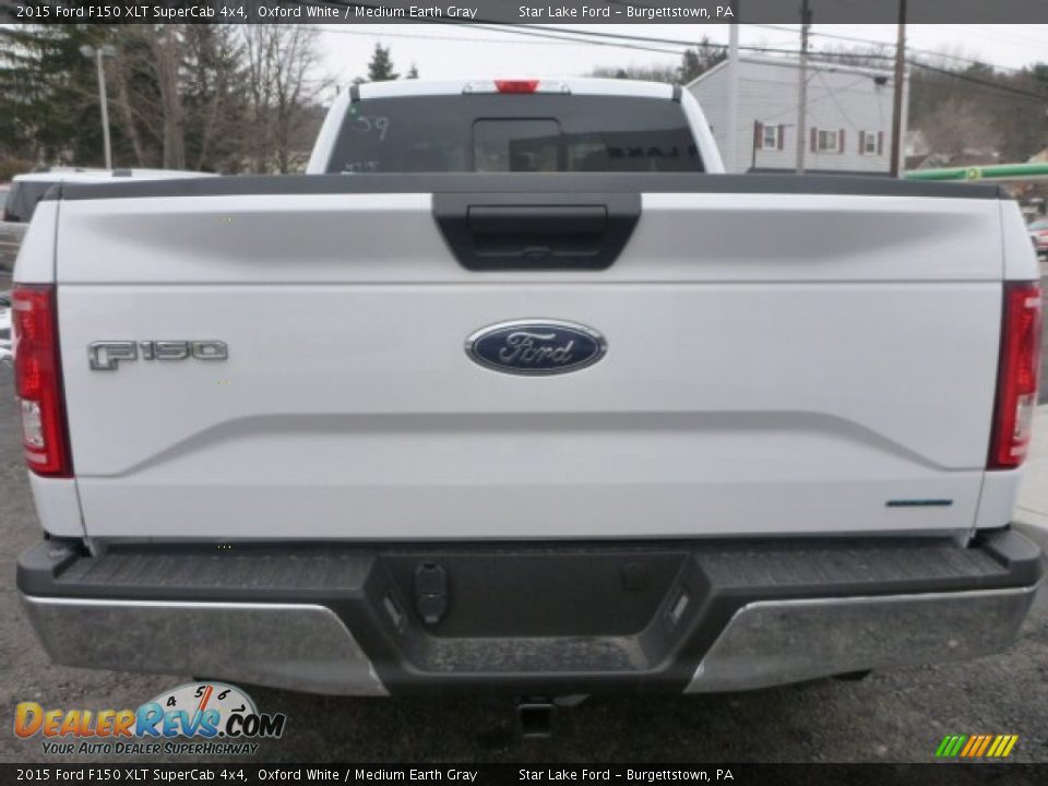 2015 Ford F150 XLT SuperCab 4x4 Oxford White / Medium Earth Gray Photo #4