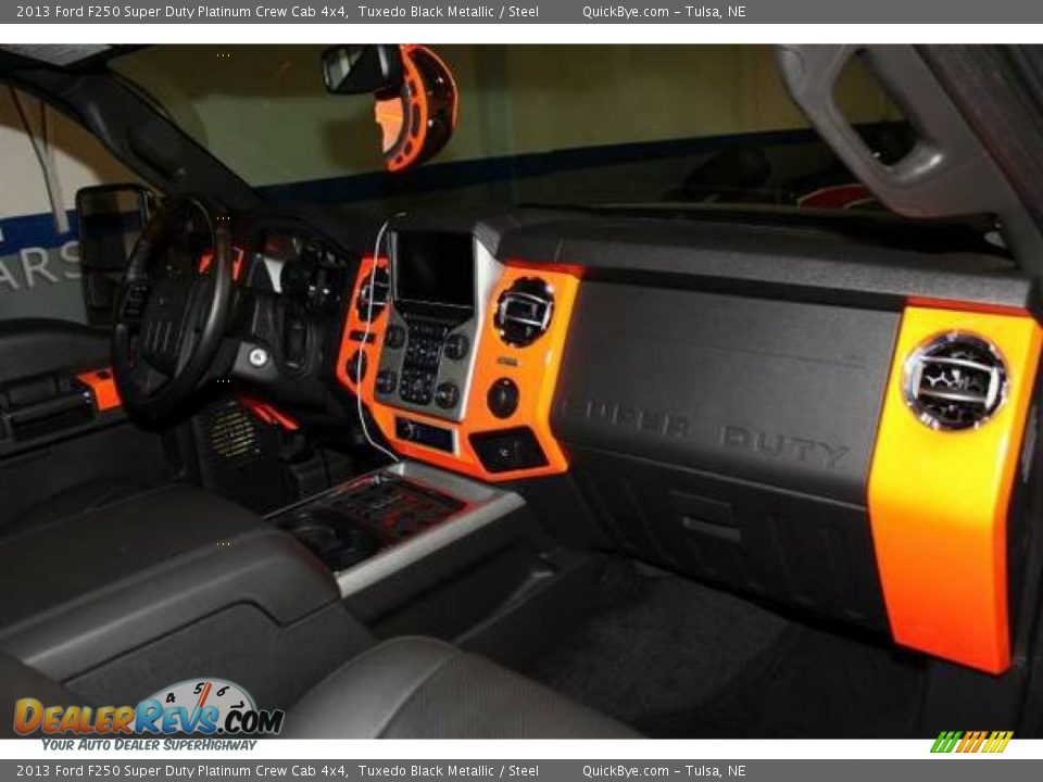 2013 Ford F250 Super Duty Platinum Crew Cab 4x4 Tuxedo Black Metallic / Steel Photo #4
