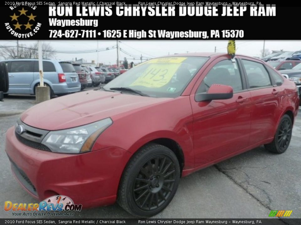 2010 Ford Focus SES Sedan Sangria Red Metallic / Charcoal Black Photo #1