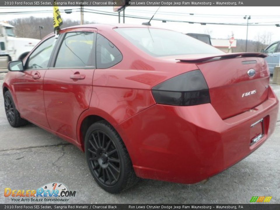 2010 Ford Focus SES Sedan Sangria Red Metallic / Charcoal Black Photo #3