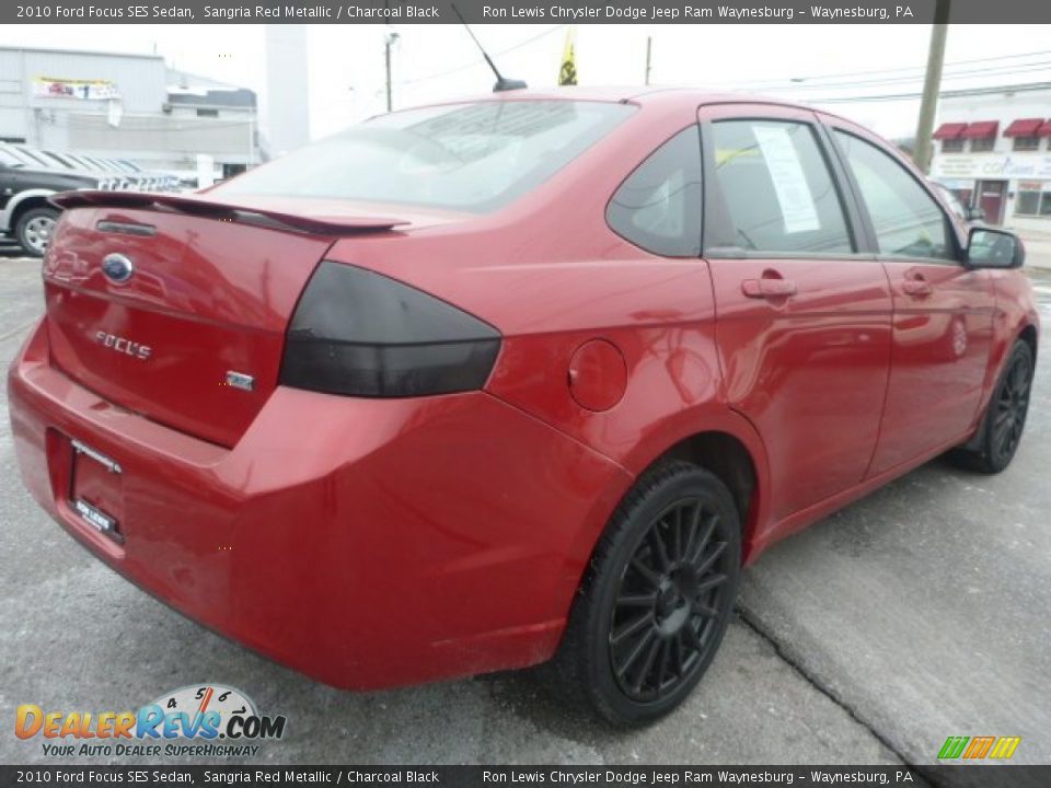 2010 Ford Focus SES Sedan Sangria Red Metallic / Charcoal Black Photo #5