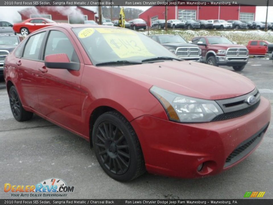 2010 Ford Focus SES Sedan Sangria Red Metallic / Charcoal Black Photo #7