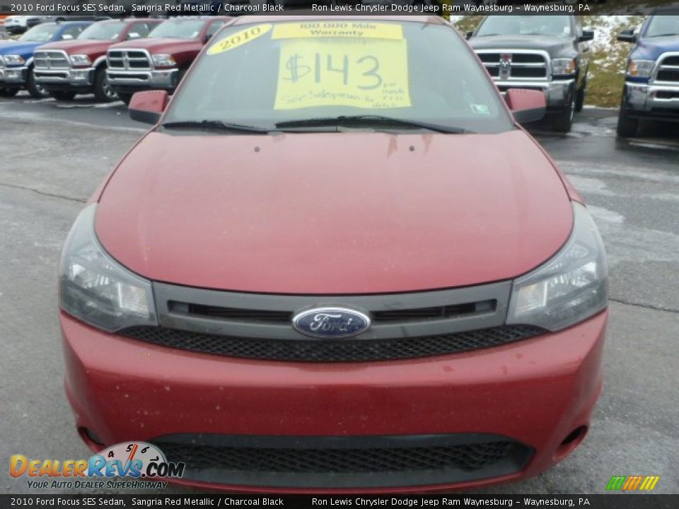 2010 Ford Focus SES Sedan Sangria Red Metallic / Charcoal Black Photo #8