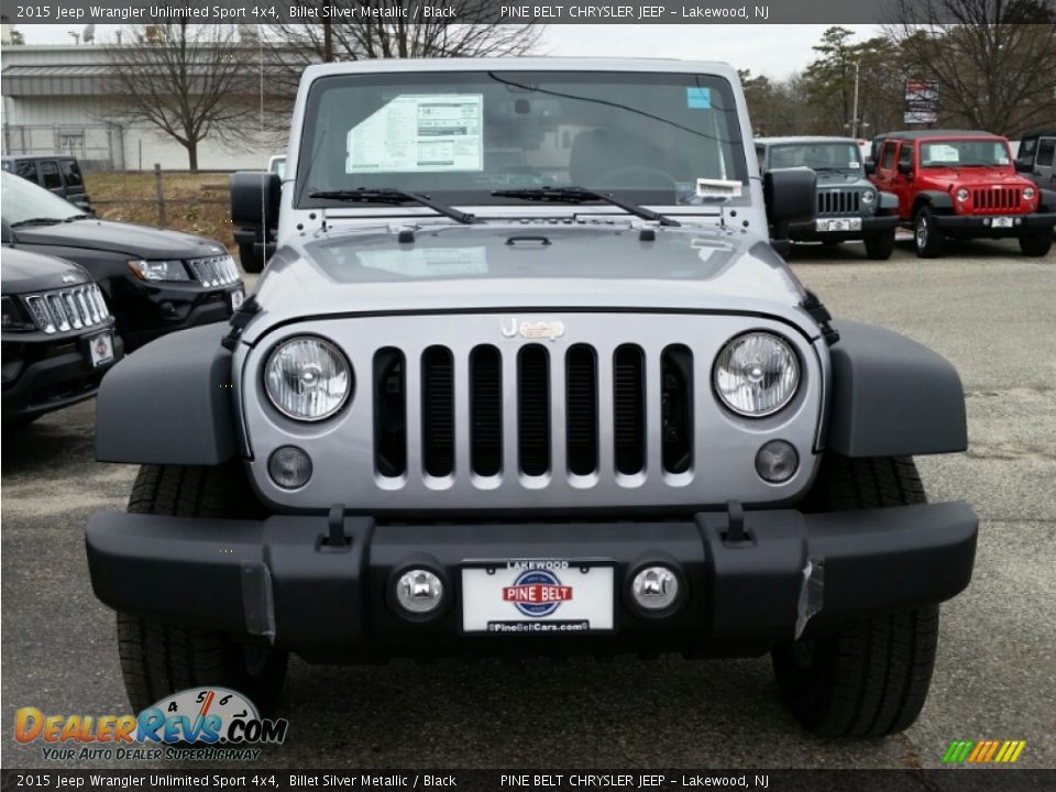 2015 Jeep Wrangler Unlimited Sport 4x4 Billet Silver Metallic / Black Photo #2