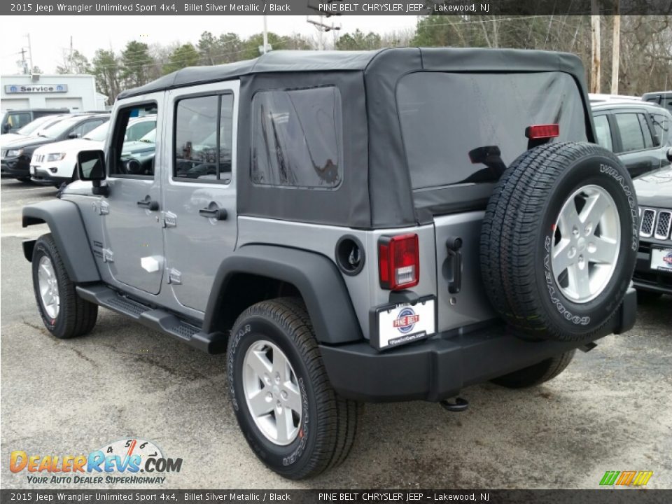 2015 Jeep Wrangler Unlimited Sport 4x4 Billet Silver Metallic / Black Photo #4