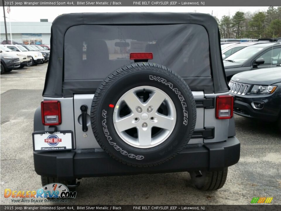 2015 Jeep Wrangler Unlimited Sport 4x4 Billet Silver Metallic / Black Photo #5
