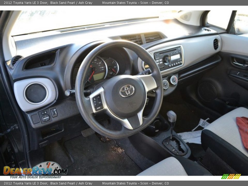 2012 Toyota Yaris LE 3 Door Black Sand Pearl / Ash Gray Photo #5
